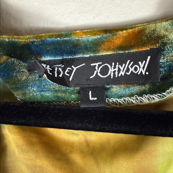Betsey Johnson Vintage 1990s Betsey Johnson Tie Dye Velvet Mini Dress - Picture 3 of 5